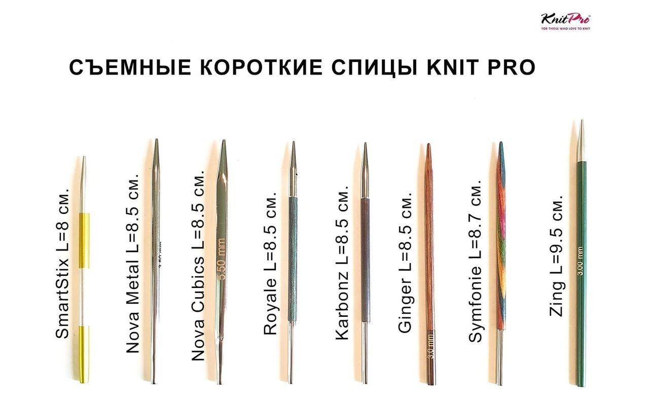 Сравнение съемных укороченных спиц Knit Pro. "Кто короче?" | Мастер-классы  и полезные советы по вязанию